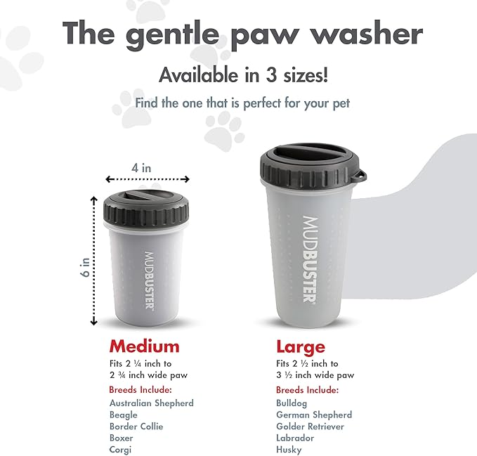 Dexas Lidded Mudbuster Sizes