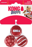KONG - Holiday AirDog SqueakAir Tennis Balls, 3 Pack