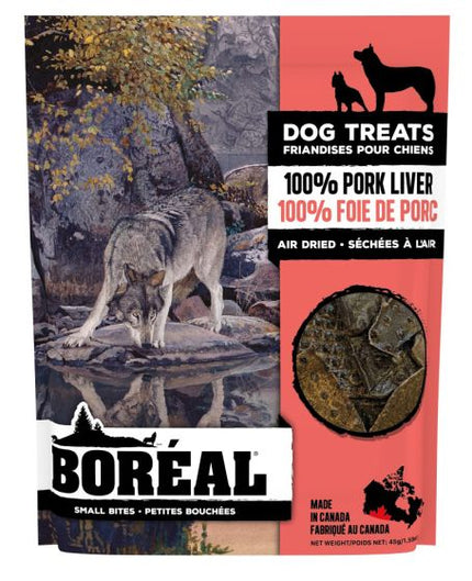 Boreal Dog Treats 100 Percent Pork Liver Small Bites Dog 45g