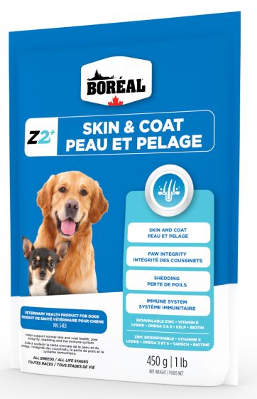 Boreal Z2+ Skin & Coat Dog Supplement 450g