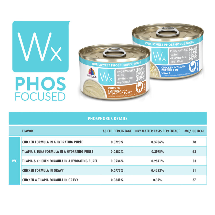 Weruva Wx Phos Focused - Chicken Formula in a Hydrating Puree (3oz)