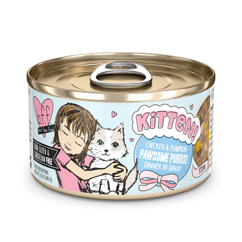 Packaging of Delicious Kitten Meals with Chicken and pumpkin