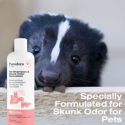 Purodora Lab Pet Shampoo & Skunk Odor Neutralizer, Apple Blossom 237ml