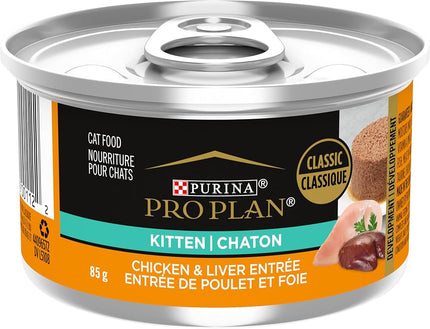 Purina Pro Plan Kitten Chicken & Liver Entrée Classic Wet Cat Food - Growth Support Formula - 85g