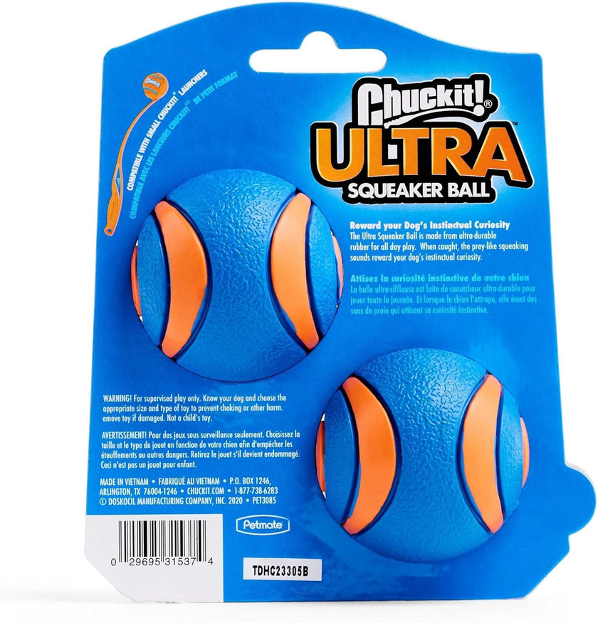 ChuckIt! Ultra Squeaker Ball - M (2 pack)