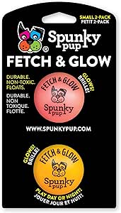 Spunky Pup Fetch & Glow Ball Dog Toy Small 