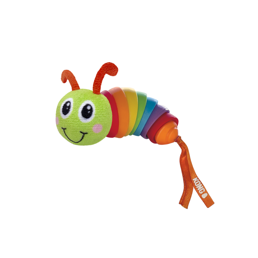 KONG for Cats Bat-A-Bout Clackz Caterpillar