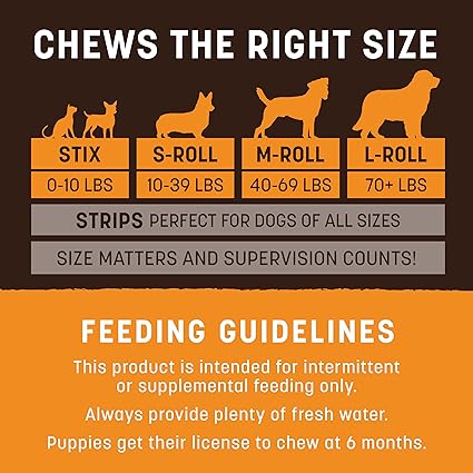 Earth Animal No-Hide Stix (10 Pack) Dog & Cat Chew