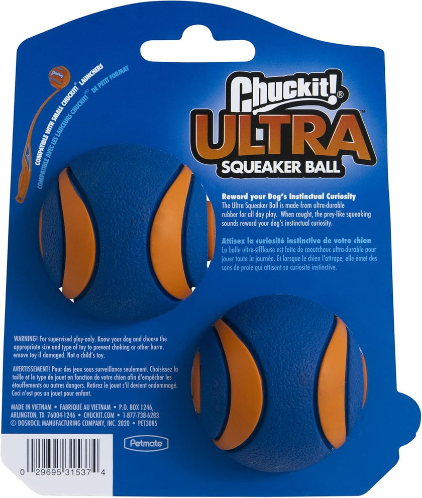 ChuckIt! Ultra Squeaker Ball - S (2 Pack)