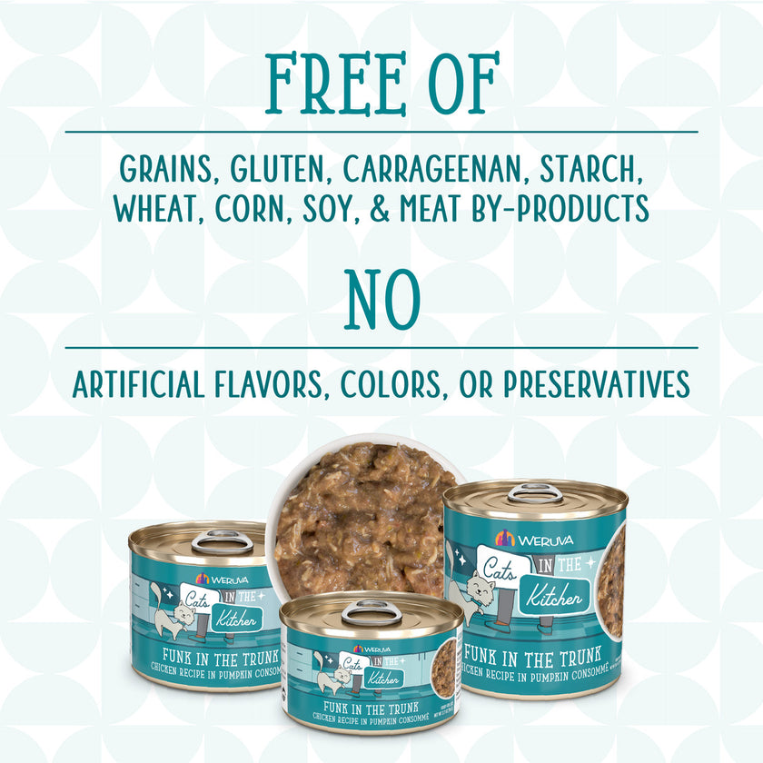 Weruva Cats in the Kitchen - Funk in the Trunk Chicken Breast & Pumpkin Au Jus (3.2oz)