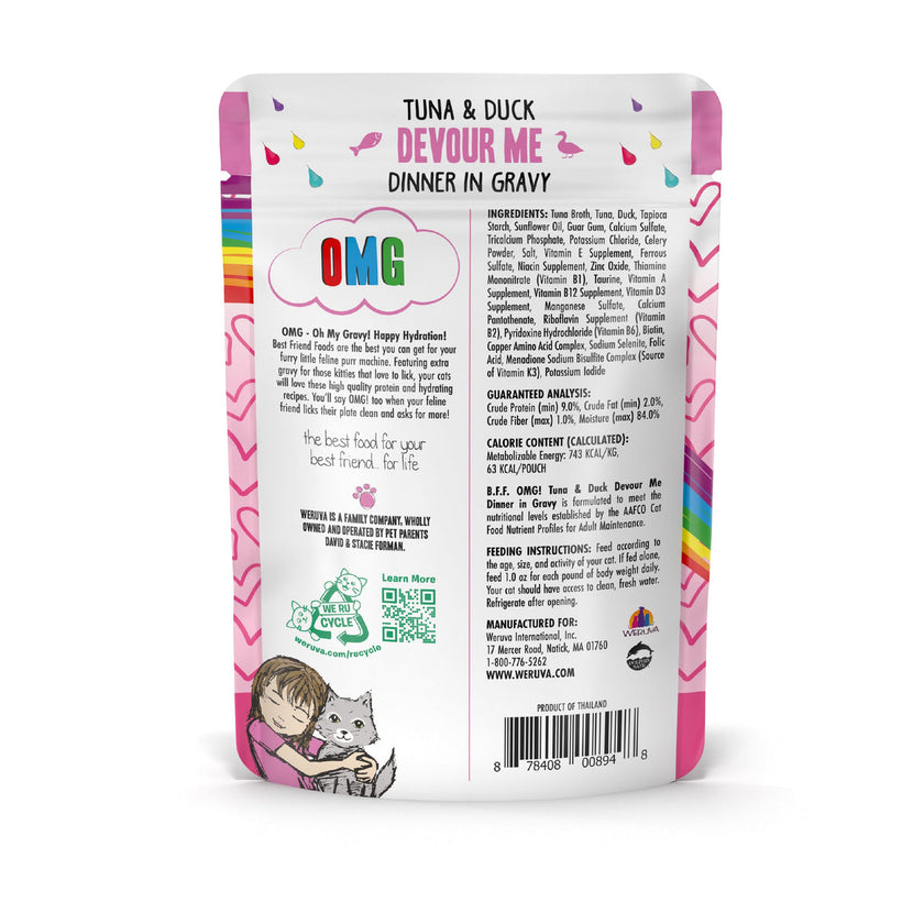 Weruva BFF OMG Gravy! - Tuna & Duck Devour Me Dinner In Gravy (3oz)