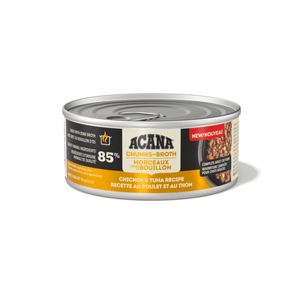 ACANA Chunks in Broth Cat Wet Food - Chicken + Tuna Recipe 155g