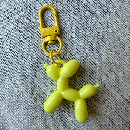 Balloon Dog Pastel Keychain Yellow