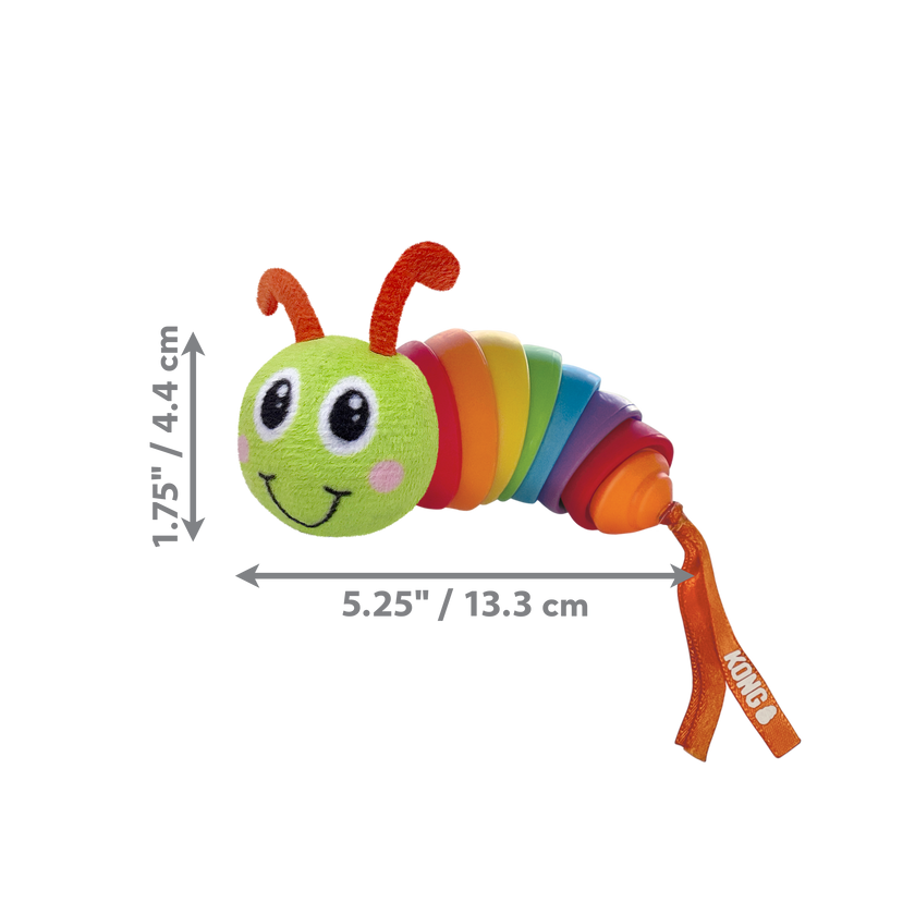 KONG for Cats Bat-A-Bout Clackz Caterpillar