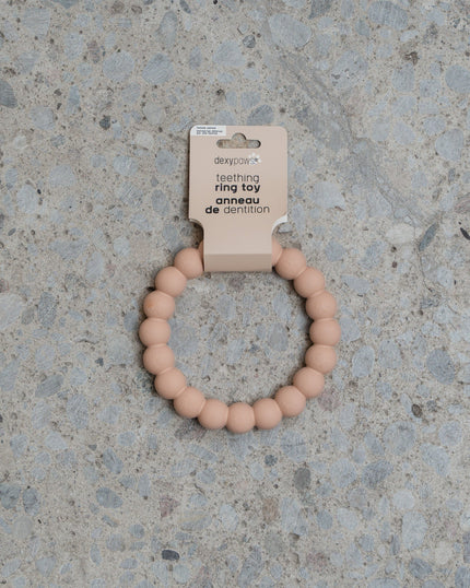 Dexypaws Aggressive Teething Chew Toy For Dog, Ring, Blush Pink Dog 1pc