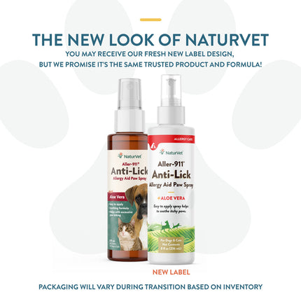 NaturVet Aller-911® Anti-Lick Paw Spray For Dogs & Cats