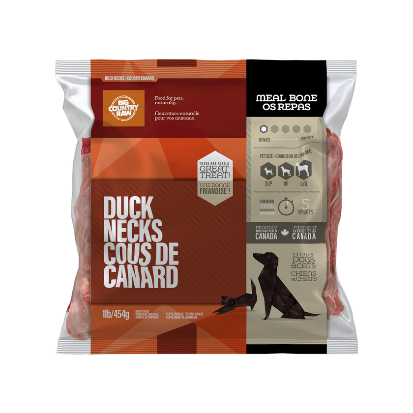 Big Country Raw - Frozen Duck Necks (1lb)