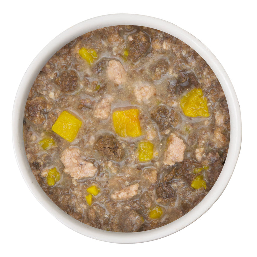 textures in Delicious Kitten Meals with Chicken and pumpkin