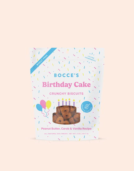 Bocce’s Bakery 5 oz Birthday Cake Biscuits – soft baked dog treat