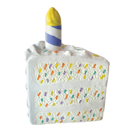 foufouBRANDS Birthday Cake Chew Dog Toy White