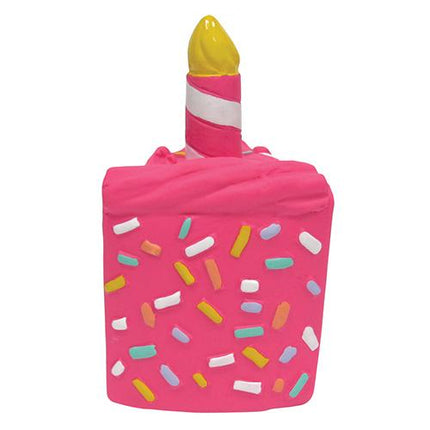 foufouBRANDS Birthday Cake Chew Dog Toy Pink