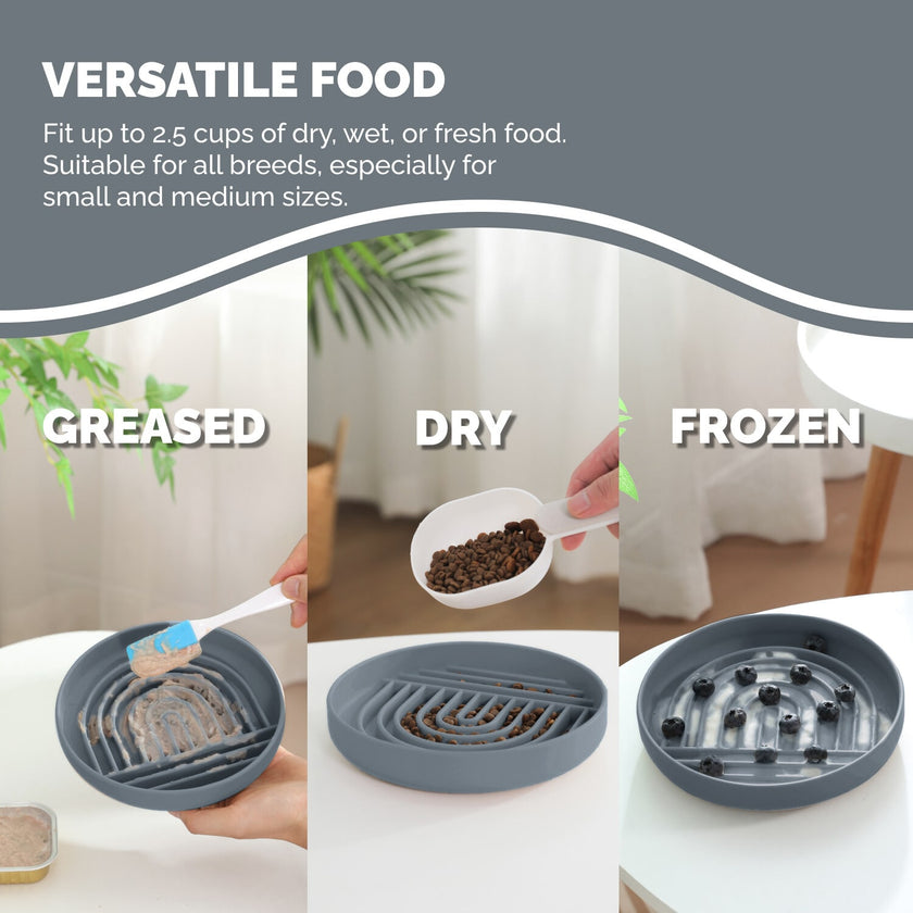 PoPupJoys - Slow Feeder Bowl - Charcoal