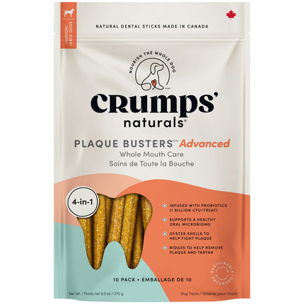 Crumps Plaque Busters Advanced Whole Mouth Care Dental Sticks With Probiotics Dog 270g