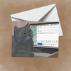 Cat Birthday Laptop Card