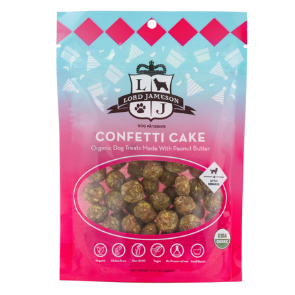 Lord Jameson Confetti Cake Organic Dog Treats With Peanut Butter