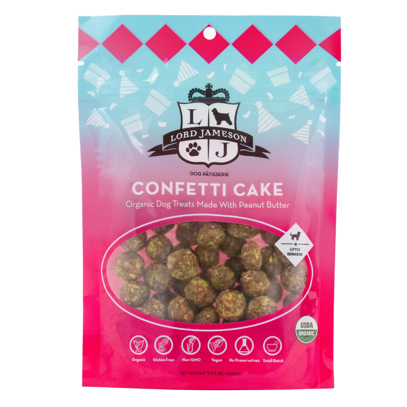 Lord Jameson Confetti Cake Organic Dog Treats With Peanut Butter
