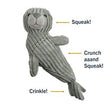 Tall Tails – Plush Seal Crunch Toy – 14″