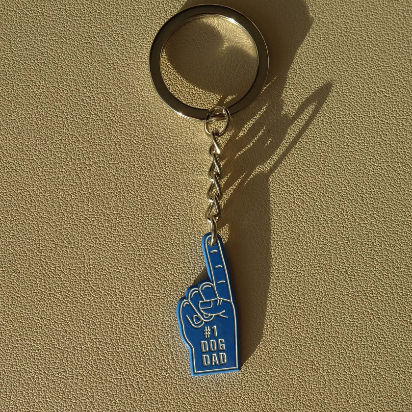 #1 Dog Dad Keychain