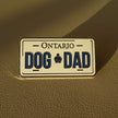 License Plate Dog Dad Pin - Silver