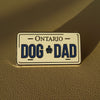 License Plate Dog Dad Pin - Silver