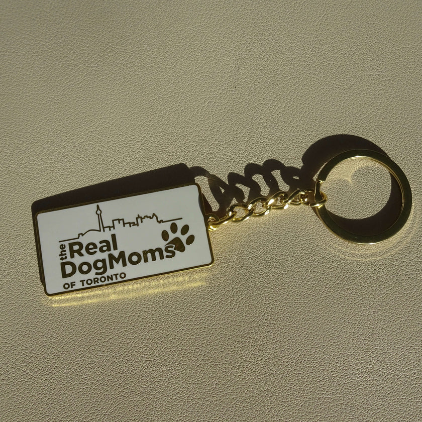Real Dog Moms Of Toronto 2.0 Keychain - White
