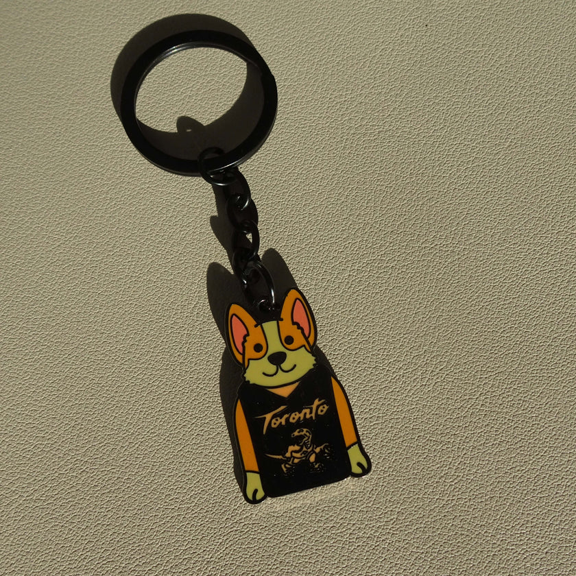 Toronto Raptors Corgi Keychain