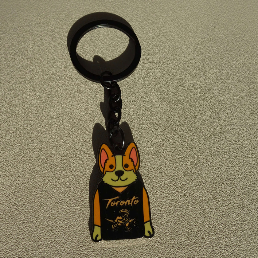 Toronto Raptors Corgi Keychain