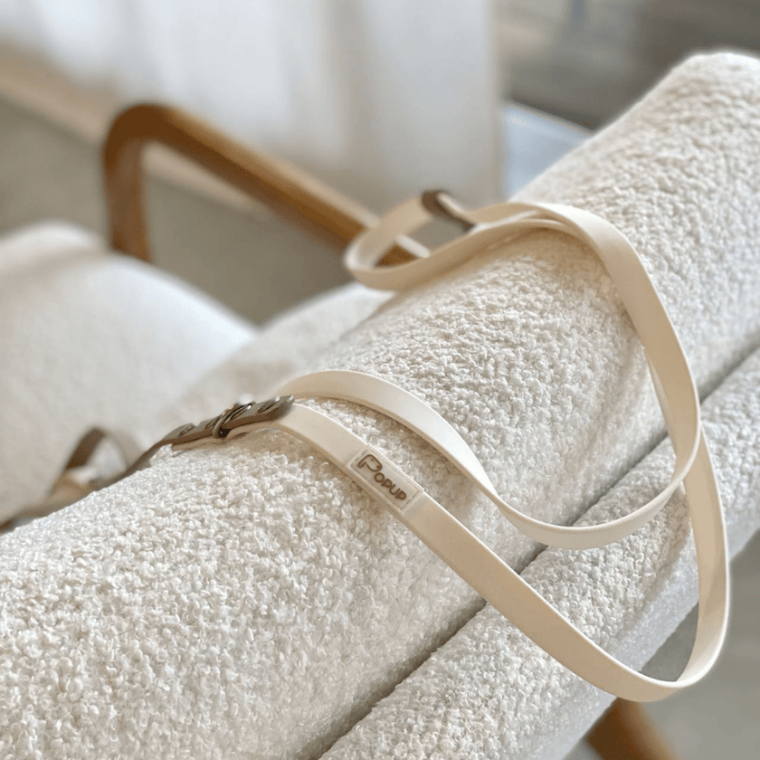 PoPupJoys DUO Premium - Convertible Waterproof Dog Leash - Off-White, Large