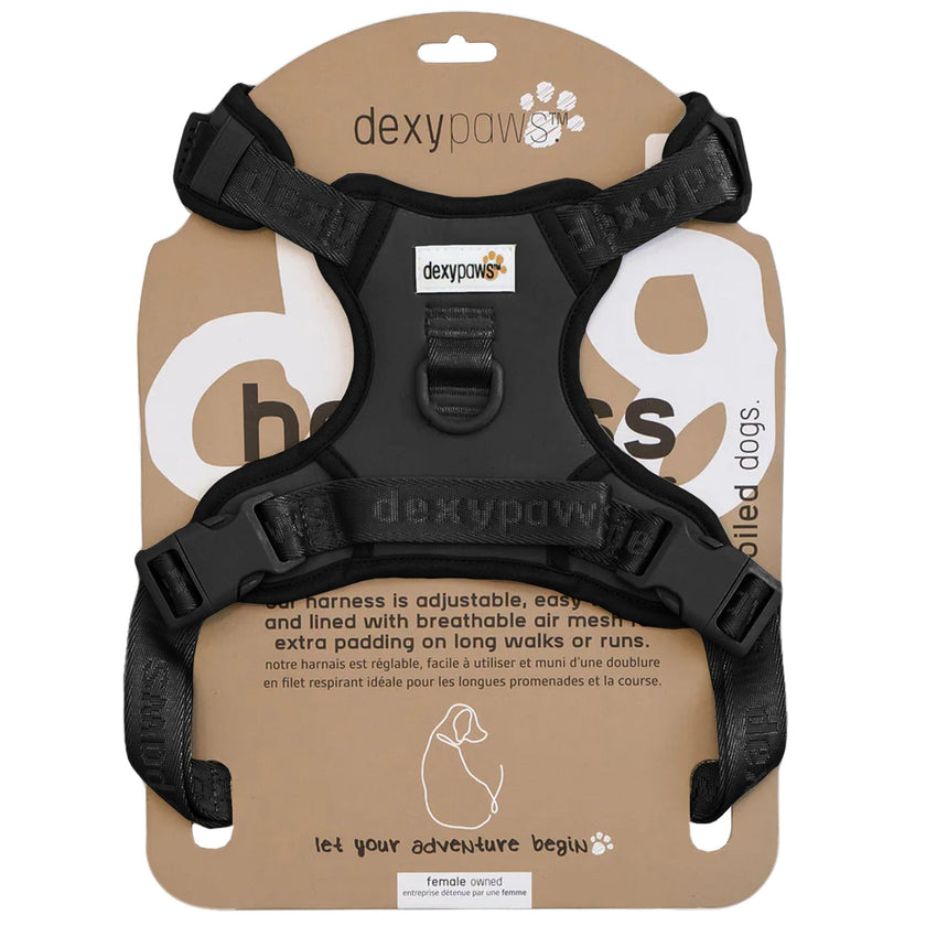Dexypaws No-Pull Dog Harness - Black - Size XLarge