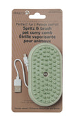 Dexypaws - Perfect Fur Spritz & Brush Pet Curry Comb For Pets - USB Rechargeable