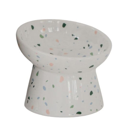 Dexypaws - Raised Ceramic Cat Bowl - 