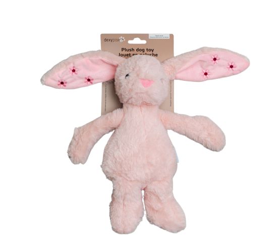 Dexypaws - Plush Dog Toy - Blush Bunny