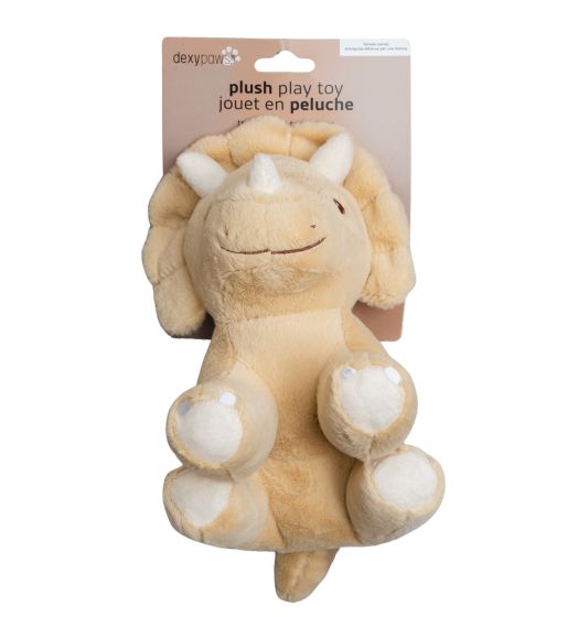 Dexypaws Plush Dog Toy - Dinosaur