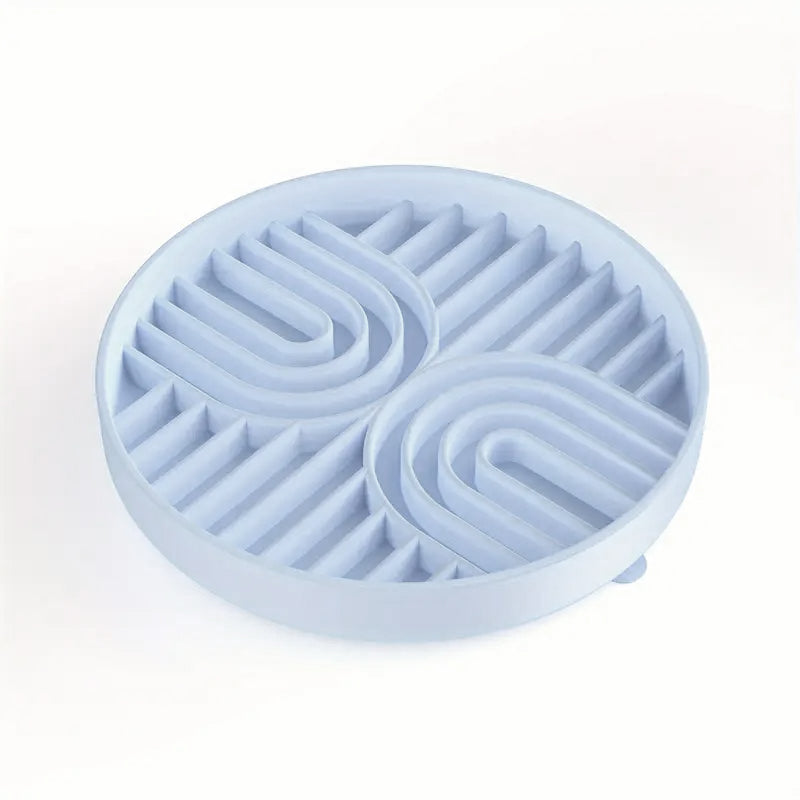 Double Rainbow Silicone Slow Feeder - Light Blue