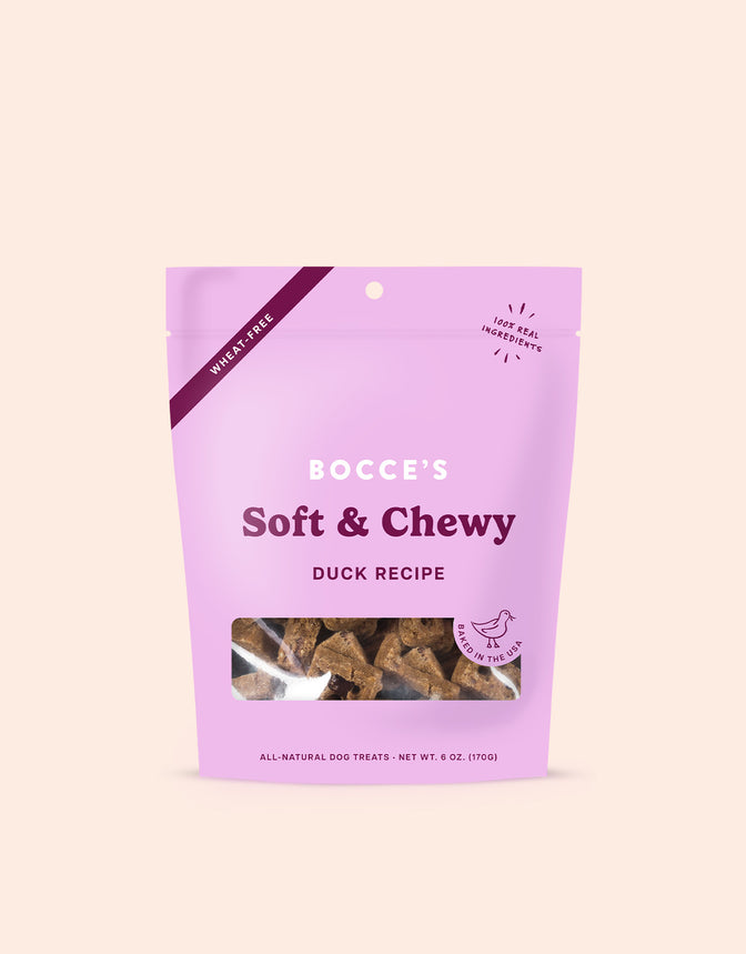 Bocce's Bakery Duck Recipe Soft & Chewy Dog Treats 6oz