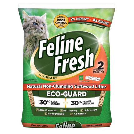 Feline Fresh 100% Natural Non-Clumping Softwood Litter - 20lb