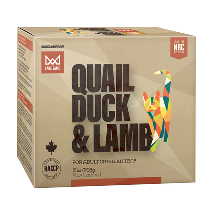 Fare Game Quail, Duck and Lamb - 2lb