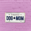 Toronto Dog Moms - License Plate Dog Mom Pin - Gold