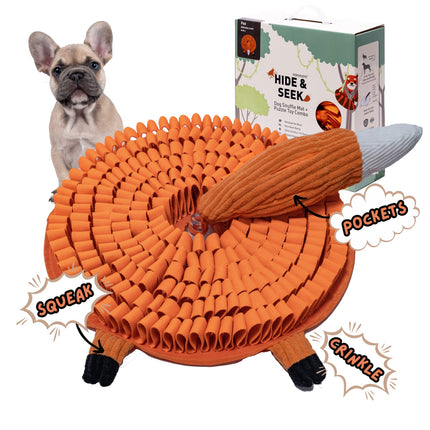 PoPupJoys - Hide & Seek Snuffle Mat + Puzzle Toy - Fox