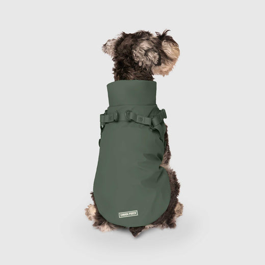 Canada Pooch - Harness Raincoat - Forest Green
